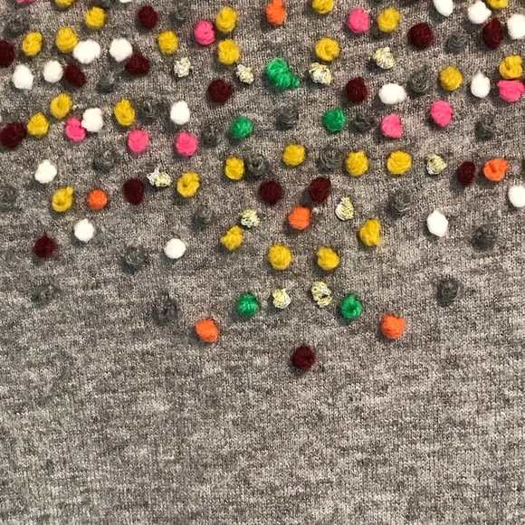 EUC THML Gray Pom Pom Confetti Sweater Dress - Picture 8 of 11